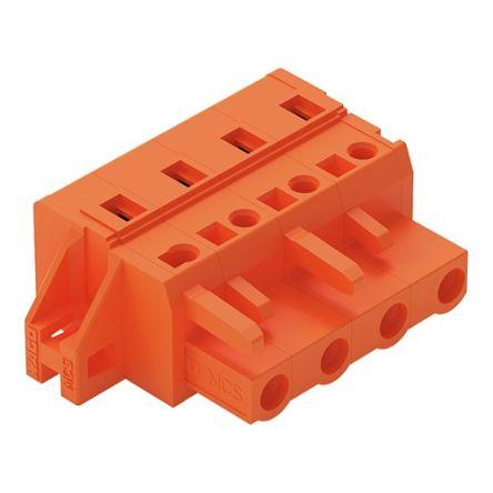 WAGO 231 Series Pluggable Connector, 4-Pole, Female, 4-Way, Snap-In, 16A