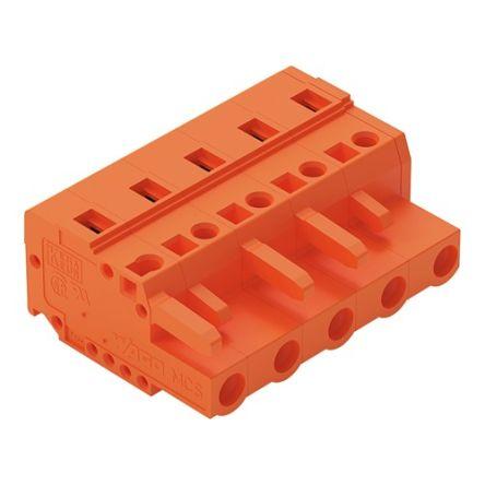 WAGO 231 Series Connector, 5-Pole, Female, 5-Way, Snap-In, 16A