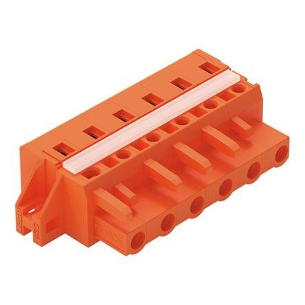 WAGO 231 Series Connector, 6-Pole, Female, 6-Way, Snap-In, 16A