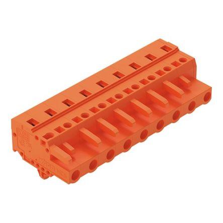 WAGO 231 Series Pluggable Connector, 9-Pole, Female, 9-Way, Snap-In, 16A