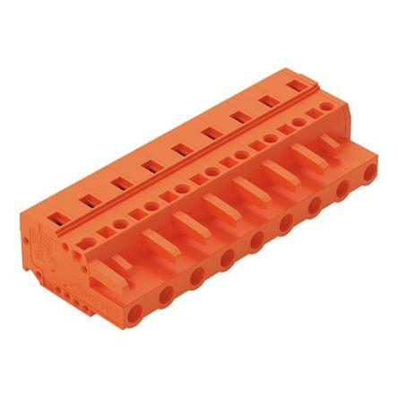 WAGO 231 Series Connector, 9-Pole, Female, 9-Way, Snap-In, 16A