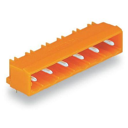 WAGO 231 Series Angled PCB Mount PCB Header, 2 Contact(s), 7.62mm Pitch, 1 Row(s), Shrouded