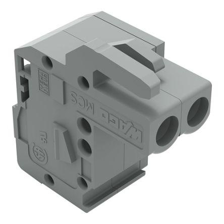 WAGO 232 Series Connector, 2-Pole, Female, 2-Way, Plug-In, 15A