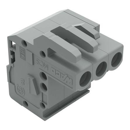 WAGO 232 Series Pluggable Connector, 3-Pole, Female, 3-Way, Snap-In, 14A