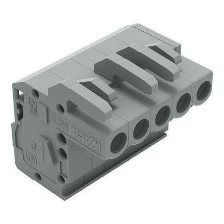 WAGO 232 Series Connector, 5-Pole, Female, 5-Way, Plug-In, 15A