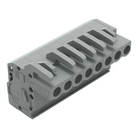 WAGO 231 Series Pluggable Connector, 8-Pole, Female, 8-Way, Vertical/Horizontal Mount, 15A