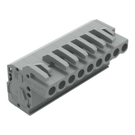 WAGO 232 Series Pluggable Connector, 9-Pole, Female, 9-Way, Snap-In, 14A