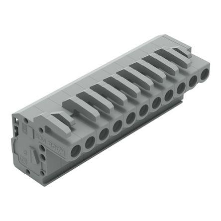 WAGO 231 Series Pluggable Connector, 11-Pole, Female, 11-Way, Plug-In, 15A