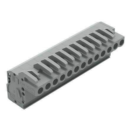 WAGO 232 Series Connector, 13-Pole, Female, 13-Way, Snap-In, 14A