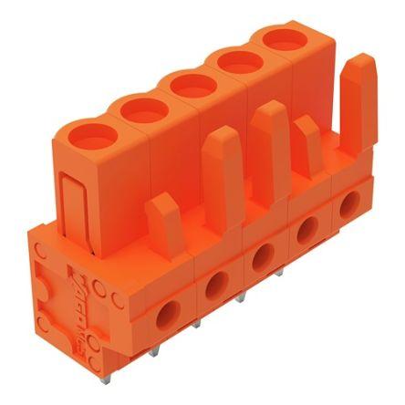 WAGO 232 Series Straight PCB Mount PCB Header, 5-Contact, 1-Row, 5.08mm Pitch, Solder Termination