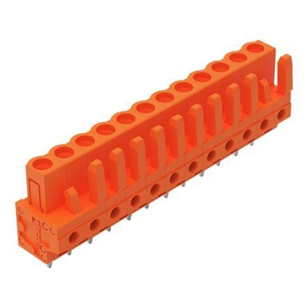 WAGO 232 Series Straight PCB Mount PCB Header, 12-Contact, 1-Row, 5.08mm Pitch, Solder Pin Termination
