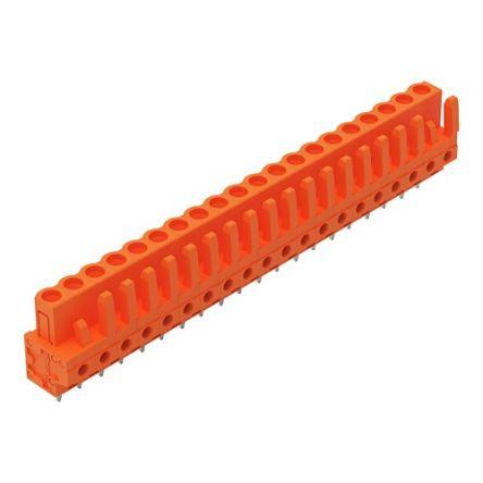 WAGO 232 Series Straight PCB Mount PCB Header, 20-Contact, 1-Row, 5.08mm Pitch, Solder Termination