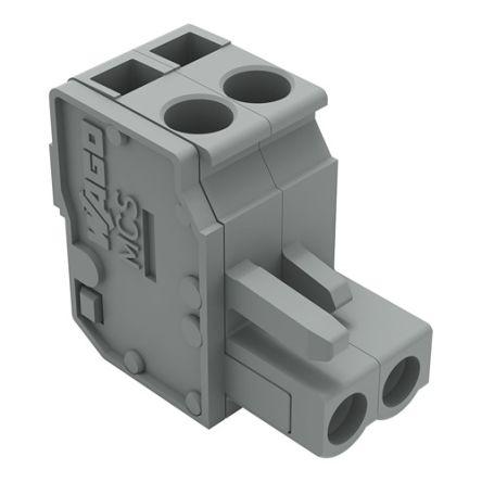 WAGO 232 Series Pluggable Connector, 2-Pole, Female, 2-Way, Snap-In, 14A