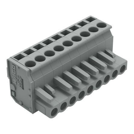 WAGO 232 Series Connector, 9-Pole, Female, 9-Way, Snap-In, 14A