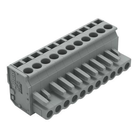 WAGO 232 Series Pluggable Connector, 11-Pole, Female, 11-Way, Snap-In, 14A