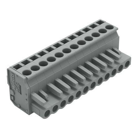 WAGO 232 Series Connector, 12-Pole, Female, 12-Way, Snap-In, 14A