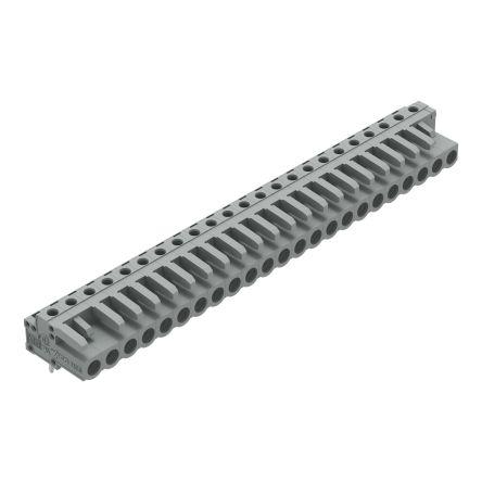 WAGO 232 Series Angled PCB Mount PCB Header, 23-Contact, 1-Row, 5mm Pitch, Solder Termination