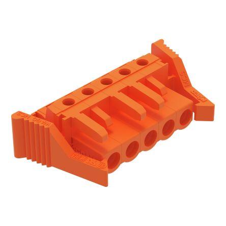 WAGO 232 Series Angled PCB Mount PCB Header, 5-Contact, 1-Row, 5.08mm Pitch, Solder Termination