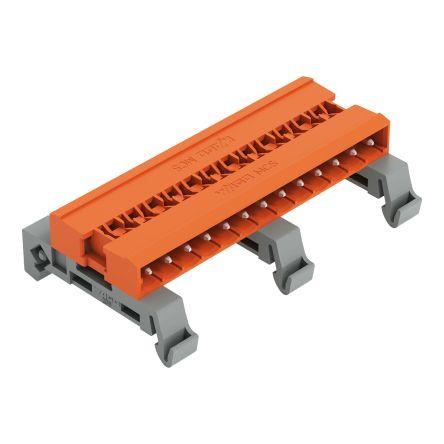 WAGO MCS MIDI Classic Series Straight Rail Mount Pin Header, 13 Contact(s), 5.08mm Pitch, 1 Row(s), Shrouded