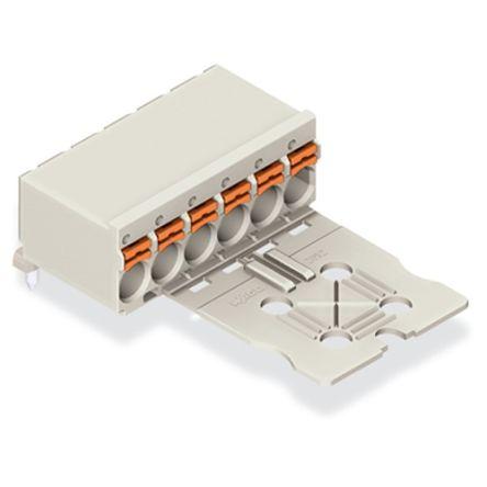 WAGO 2092 Series Angled PCB Mount PCB Header, 4-Contact, 1-Row, 5mm Pitch, Solder Termination