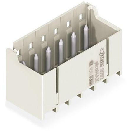 WAGO 2092 Series Straight PCB Mount PCB Header, 2 Contact(s), 5mm Pitch, 1 Row(s), Shrouded