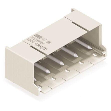 WAGO 2092 Series Angled PCB Mount Header, 4 Contact(s), 7.5mm Pitch, 1 Row(s), Shrouded