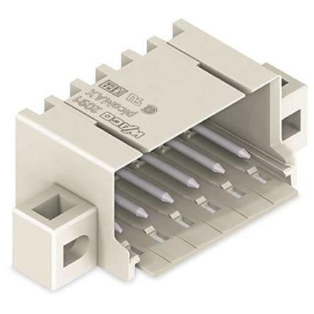 WAGO 2091 Series Angled PCB Mount Header, 8 Contact(s), 3.5mm Pitch, 1 Row(s), Shrouded