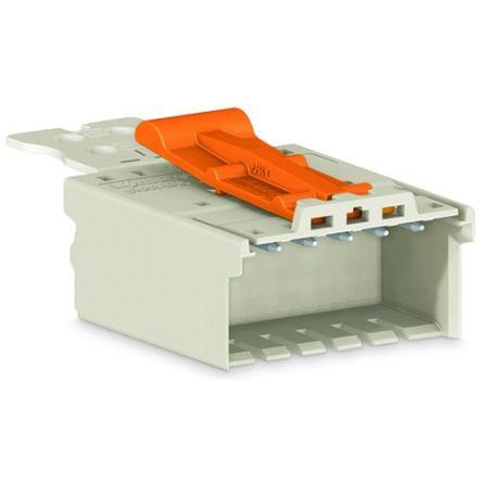 WAGO 2091 Series Pluggable Connector, 2-Pole, Male, 2-Way, Snap-In, 10A