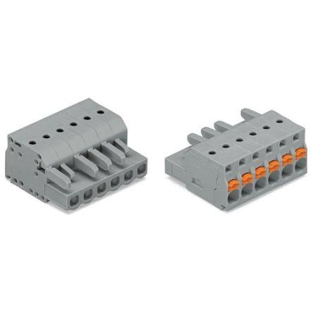 WAGO 2231 Series Pluggable Connector, 8-Pole, Female, 8-Way, Snap-In, 16A