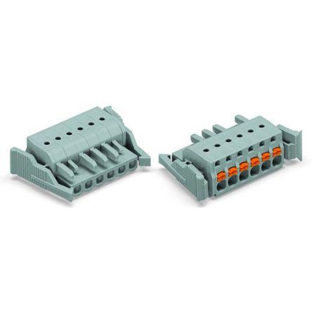 WAGO 2231 Series Pluggable Connector, 12-Pole, Female, 12-Way, Snap-In, 16A