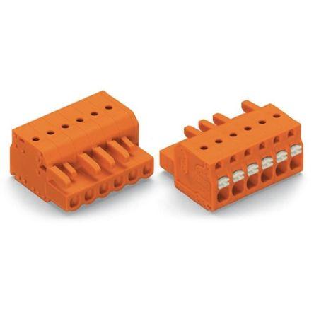 WAGO 2231 Series Connector, 2-Pole, Female, 2-Way, Push-In, 16A