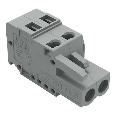 WAGO 231 Series Connector, 2-Pole, Female, 2-Way, Snap-In, 16A