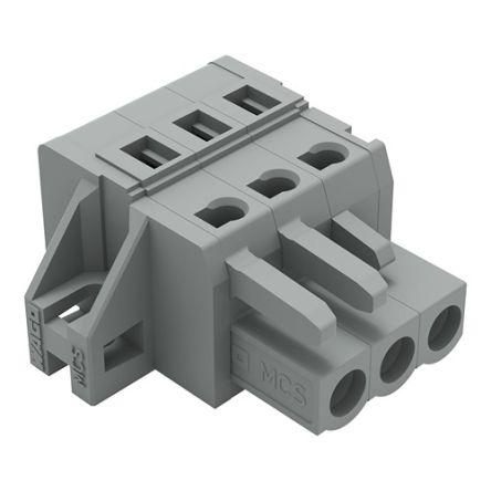 WAGO 231 Series Connector, 3-Pole, Female, 3-Way, Feed Through, 16A