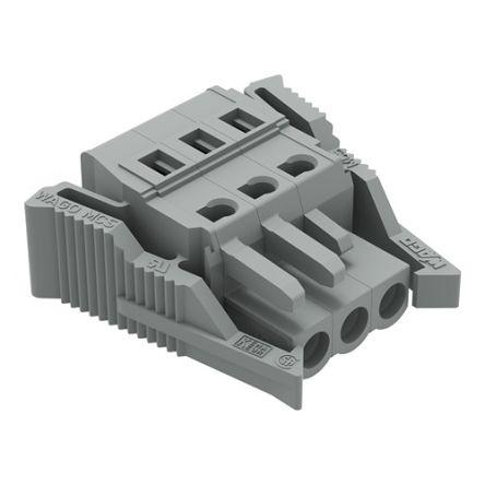 WAGO 231 Series Pluggable Connector, 3-Pole, Female, 3-Way, Snap-In, 16A