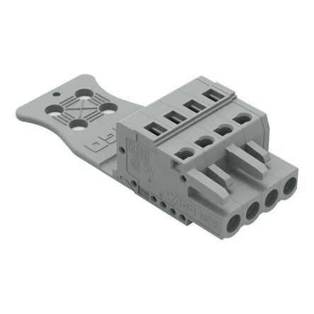 WAGO 231 Series Pluggable Connector, 4-Pole, Female, 4-Way, Plug-In, 16A