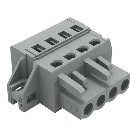 WAGO 231 Series Pluggable Connector, 4-Pole, Female, 4-Way, Snap-In, 16A