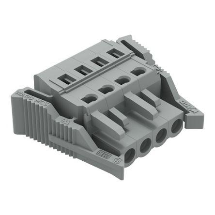 WAGO 231 Series Connector, 4-Pole, Female, 4-Way, Snap-In, 16A