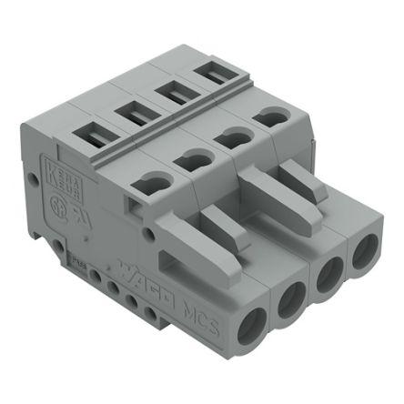 WAGO 231 Series Pluggable Connector, 4-Pole, Female, 4-Way, Plug-In, 16A