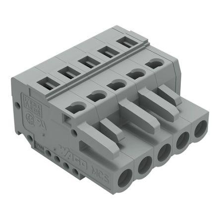 WAGO 231 Series Pluggable Connector, 5-Pole, Female, 5-Way, Plug-In, 16A