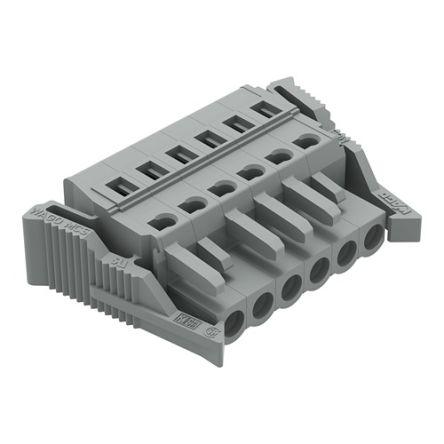 WAGO 231 Series Connector, 6-Pole, Female, 6-Way, Snap-In, 16A