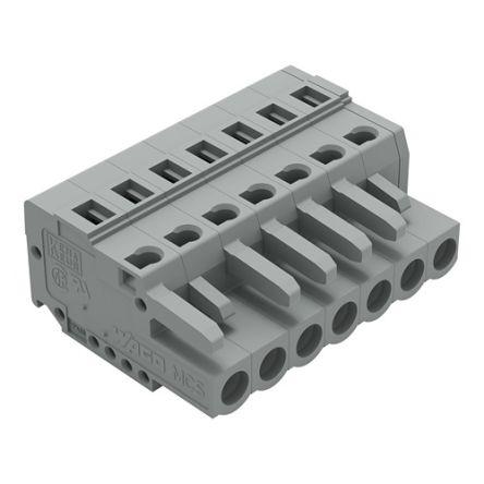 WAGO 231 Series Pluggable Connector, 7-Pole, Female, 7-Way, Plug-In, 16A