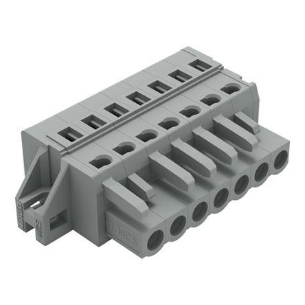 WAGO 231 Series Connector, 7-Pole, Female, 7-Way, Feed Through, 16A