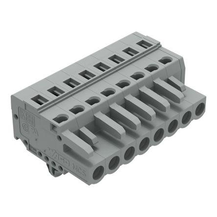 WAGO 231 Series Pluggable Connector, 8-Pole, Female, 8-Way, Snap-In, 16A