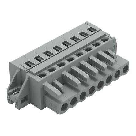 WAGO 231 Series Pluggable Connector, 8-Pole, Female, 8-Way, Feed Through, 16A