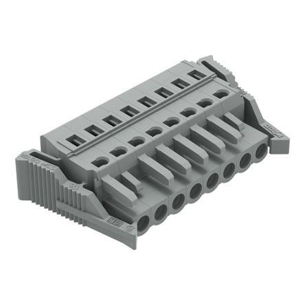 WAGO 231 Series Connector, 8-Pole, Female, 8-Way, Snap-In, 16A