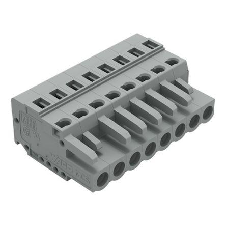 WAGO 231 Series Pluggable Connector, 8-Pole, Female, 8-Way, Plug-In, 16A