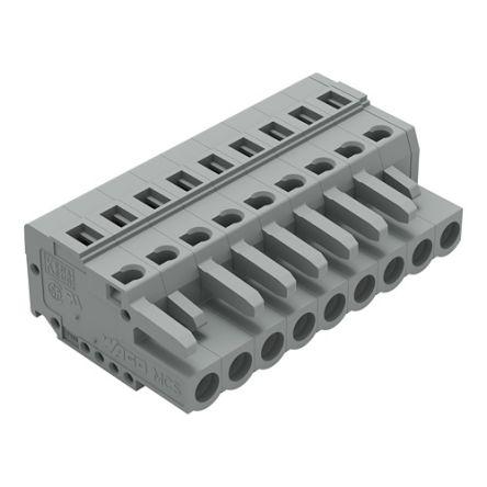 WAGO 231 Series Pluggable Connector, 9-Pole, Female, 9-Way, Snap-In, 16A