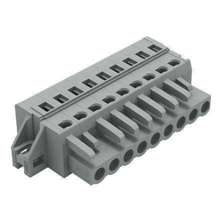 WAGO 231 Series Connector, 9-Pole, Female, 9-Way, Feed Through, 16A