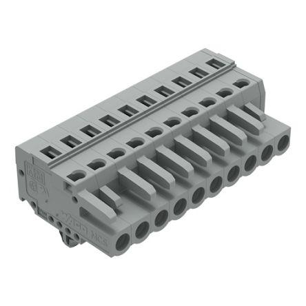 WAGO 231 Series Pluggable Connector, 10-Pole, Female, 10-Way, Snap-In, 16A