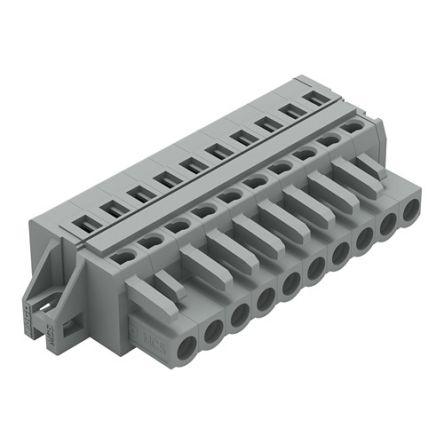 WAGO 231 Series Pluggable Connector, 10-Pole, Female, 10-Way, Feed Through, 16A